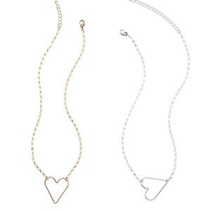 Park Lane Juliet Gold or Silver Heart Necklace